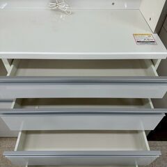 ★リユースのサカイ高崎店★TJ13712 (株)パモウナ 食器棚 白 H194×D50×W120 クリーニング済みの画像