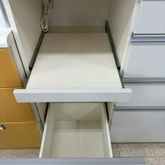 ★リユースのサカイ高崎店★TJ13712 (株)パモウナ 食器棚 白 H194×D50×W120 クリーニング済みの画像