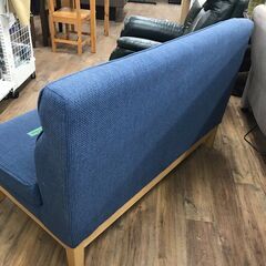 【ジャングルジャングル広陵店】ソファー　2人用　ブルーの画像