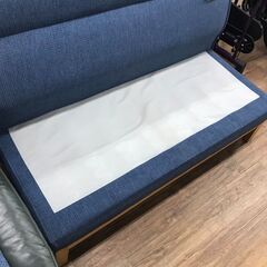 【ジャングルジャングル広陵店】ソファー　2人用　ブルーの画像