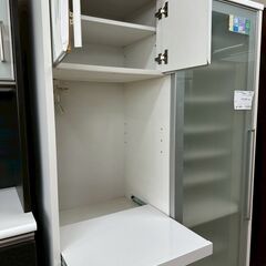 ★リユースのサカイ高崎店★TJ13713 (株)松田家具 食器棚 白 H197×D52×W120 クリーニング済みの画像