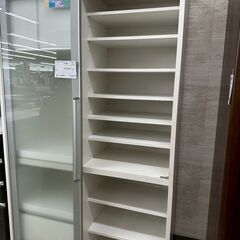 ★リユースのサカイ高崎店★TJ13713 (株)松田家具 食器棚 白 H197×D52×W120 クリーニング済みの画像