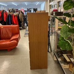 12/25まで店頭商品一部を除き半額クリスマスSALE!!開催中　イ2512-175 ナフコ 木製 チェスト 6段 ブラウン キズ汚れ有りの画像