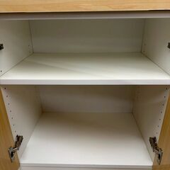 ★リユースのサカイ高崎店★TJ13716  食器棚 ライトブラウン H180×D40×W59.5 クリーニング済みの画像