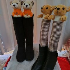 アニマル柄ブーツキーパー（ブーツスタンド）の画像