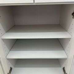 ★リユースのサカイ高崎店★TJ13718  食器棚 白 H80×D39.5×W80 クリーニング済みの画像
