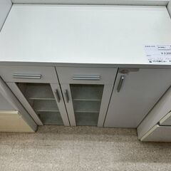 ★リユースのサカイ高崎店★TJ13718  食器棚 白 H80×D39.5×W80 クリーニング済みの画像