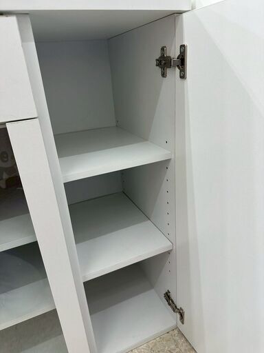 ホワイト 食器棚 ☆リユースのサカイ高崎店☆TJ13718 食器棚 白 H80×D39.5×W80