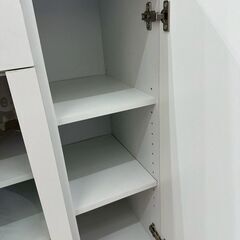 ★リユースのサカイ高崎店★TJ13718  食器棚 白 H80×D39.5×W80 クリーニング済みの画像