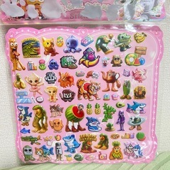 キャラクターシールぷくぷくシール3Dシールステッカー立体シール2枚入り*4セットの画像