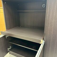 ★リユースのサカイ高崎店★TJ13719  レンジ台 ダークブラウン H89.5×D39.5×W89.5 クリーニング済みの画像