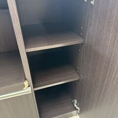 ★リユースのサカイ高崎店★TJ13719  レンジ台 ダークブラウン H89.5×D39.5×W89.5 クリーニング済みの画像