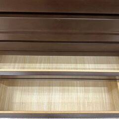 ★リユースのサカイ高崎店★TJ13720 全国家具工業連合会 整理ダンス 茶 H155×D57×W105.5 クリーニング済みの画像