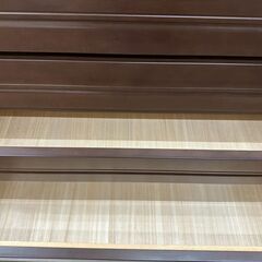 ★リユースのサカイ高崎店★TJ13720 全国家具工業連合会 整理ダンス 茶 H155×D57×W105.5 クリーニング済みの画像