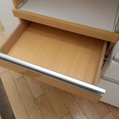 ★ジモティ割あり★  レンジ台 ナチュラル H101×D54×W45 クリーニング済み TK7757の画像