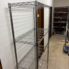 シルバーラック スチールラック メタルラック 棚 キッチンラック レンジ ⑤の画像