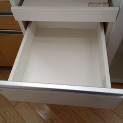 ★ジモティ割あり★  レンジ台 ホワイト H101×D51×W88 クリーニング済み TK7758の画像