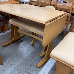 バタフライ式ダイニング5点セット　※キズ、シミありの画像