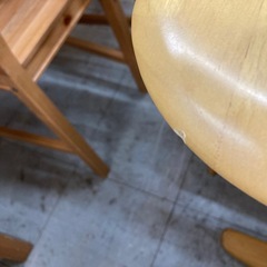 バタフライ式ダイニング5点セット　※キズ、シミありの画像