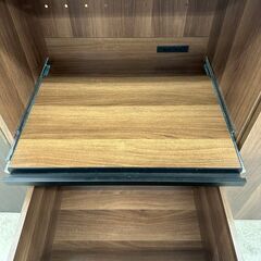 ★リユースのサカイ高崎店★TJ13722  レンジ台 茶 H90.5×D45×W90 クリーニング済みの画像