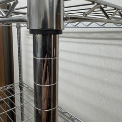 シルバーラック スチールラック メタルラック 棚 キッチンラック レンジ ⑥の画像