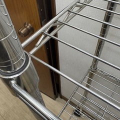 シルバーラック スチールラック メタルラック 棚 キッチンラック レンジ ⑥の画像
