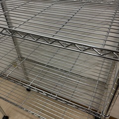 シルバーラック スチールラック メタルラック 棚 キッチンラック レンジ ⑧の画像