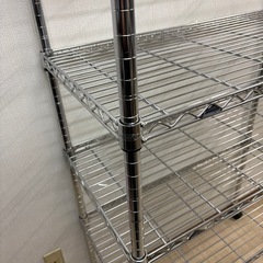 シルバーラック スチールラック メタルラック 棚 キッチンラック レンジ ⑧の画像