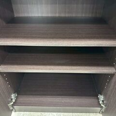 ★リユースのサカイ高崎店★TJ13726  食器棚 ダークブラウン H178.5×D39.5×W59.5 クリーニング済みの画像