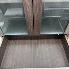 ★リユースのサカイ高崎店★TJ13726  食器棚 ダークブラウン H178.5×D39.5×W59.5 クリーニング済みの画像