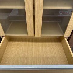 ★リユースのサカイ高崎店★TJ13727  食器棚 ライトブラウン H178.5×D39.5×W59.5 クリーニング済みの画像