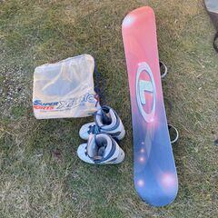 スノーボード　板（約148㎝）　ブーツ（27㎝）　ケース付き　　ステップイン　一式セットの画像