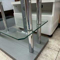 ★リユースのサカイ高崎店★TJ13731  ガラステレビ台  H45×D40×W80 クリーニング済みの画像