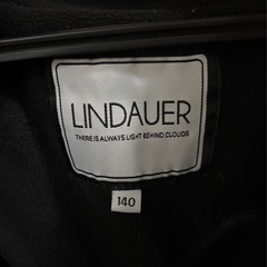 リボン ブラック 裏起毛 ジャンパー 140cm キッズ 女の子 アウター コートの画像