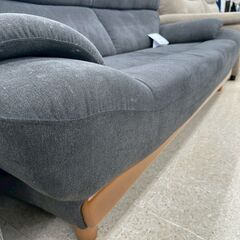 ★リユースのサカイ高崎店★TJ13734  ソファー 黒 H93.5×D88×W197 クリーニング済みの画像