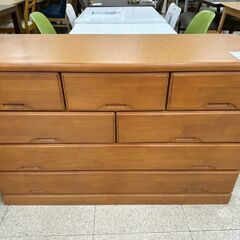 ★リユースのサカイ高崎店★TJ13735  チェスト 茶 H77.5×D43×W119.5 クリーニング済みの画像