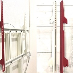 【 大型テレビ用 】テレビスタンド 自立スタンド 壁寄せ 壁掛けタイプ シャープ AQUOS アクオス レコーダー 棚付き 65インチまで対応 取り付け簡単 付属品付き 美品の画像