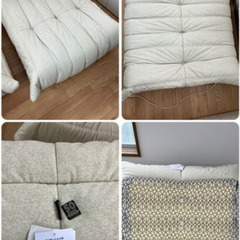 【50周年記念カラー】ligne roset TOGO（リーンロゼ トーゴ）ソファ  ベージュ　パフセットの画像