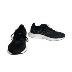 adidas アディダス ランファルコン2.0 ライン スニーカー 合成繊維/合成皮革 ブラック レディース 23【古着】【中古】の画像