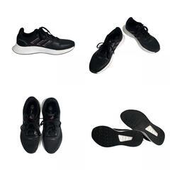 adidas アディダス ランファルコン2.0 ライン スニーカー 合成繊維/合成皮革 ブラック レディース 23【古着】【中古】の画像