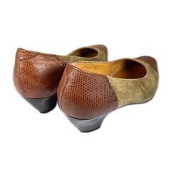 Yoshinoya ヨシノヤ パンプス スウェード ベージュ レディース 24【古着】【中古】の画像