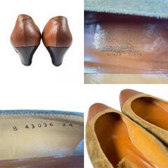 Yoshinoya ヨシノヤ パンプス スウェード ベージュ レディース 24【古着】【中古】の画像