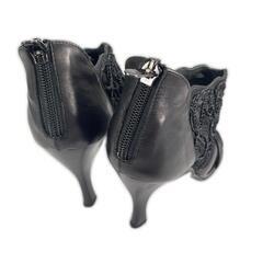 KANEMATSU カネマツ パンプス レザー/レース ブラック レディース 23【古着】【中古】の画像