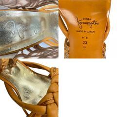 KANEMATSU カネマツ パンプス レザー/レース イエロー レディース 23【古着】【中古】の画像