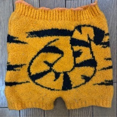 ディズニーランド ティガー 一部丈 ニット パンツ ウォーマー 110～130 の画像