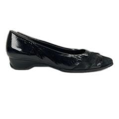 Yoshinoya ヨシノヤ パンプス エナメル/レザー ブラック レディース 24【古着】【中古】の画像