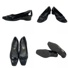 Yoshinoya ヨシノヤ パンプス エナメル/レザー ブラック レディース 24【古着】【中古】の画像