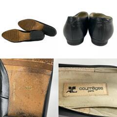 courreges クレージュ パンプス レザー ブラック レディース 4.5【古着】【中古】の画像