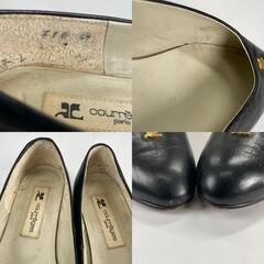 courreges クレージュ パンプス レザー ブラック レディース 4.5【古着】【中古】の画像
