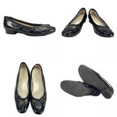 Yoshinoya ヨシノヤ パンプス エナメル ブラック レディース 24【古着】【中古】の画像